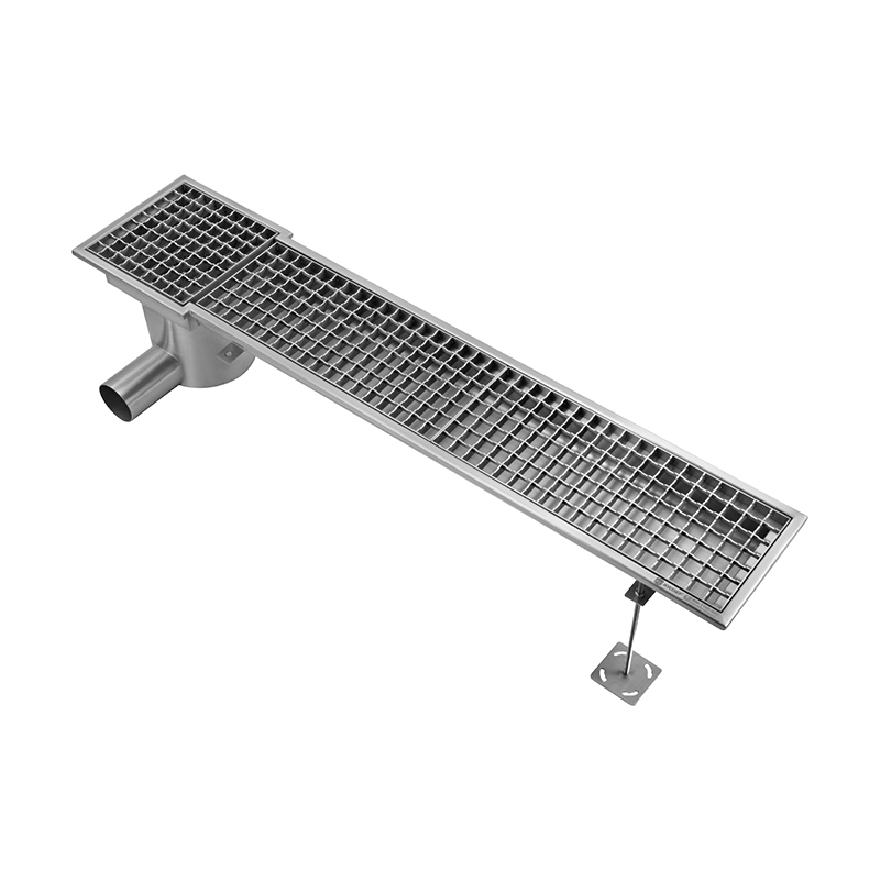 Dren de șanț modular din inox cu ieșiri orizontale Dren de șanț modular din inox cu ieșiri orizontale