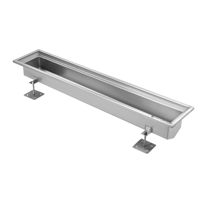 Scurgere de șanț industrial cu fund V din inox cu debit mare Scurgere de șanț industrial cu fund V din inox cu debit mare
