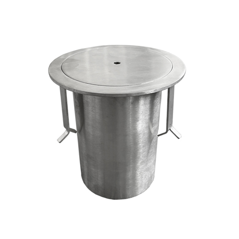 Curățare rotundă din inox cu capac pentru plăci filetate